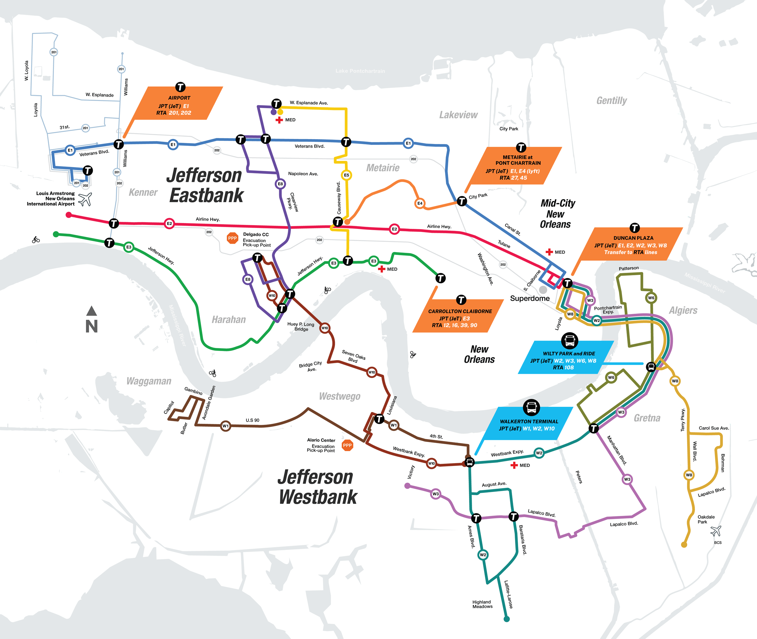 JP Transit System Map